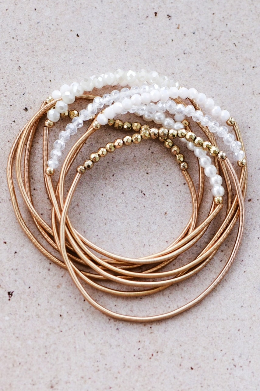 Beaded Guitar String Bracelet Stack