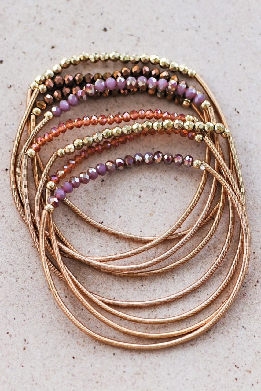 Beaded Guitar String Bracelet Stack