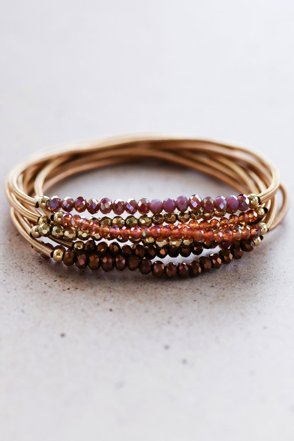 Beaded Guitar String Bracelet Stack