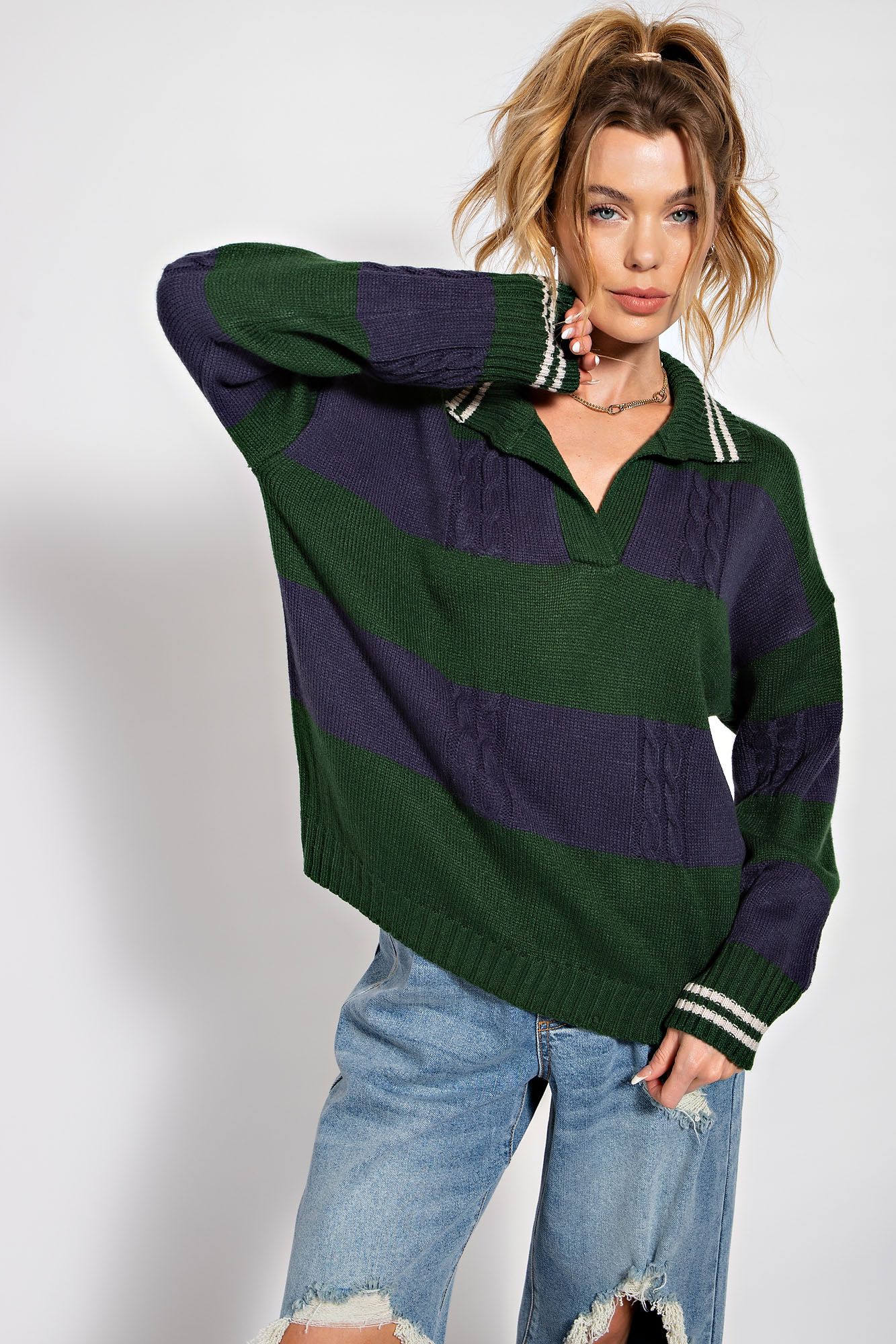 Collegiate Striped Sweater