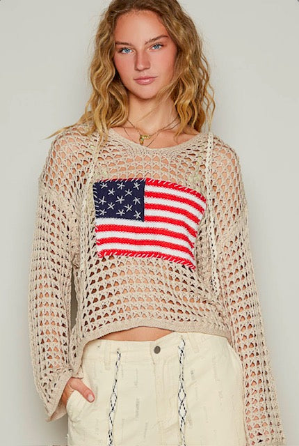 Flag Hoodie Sweater