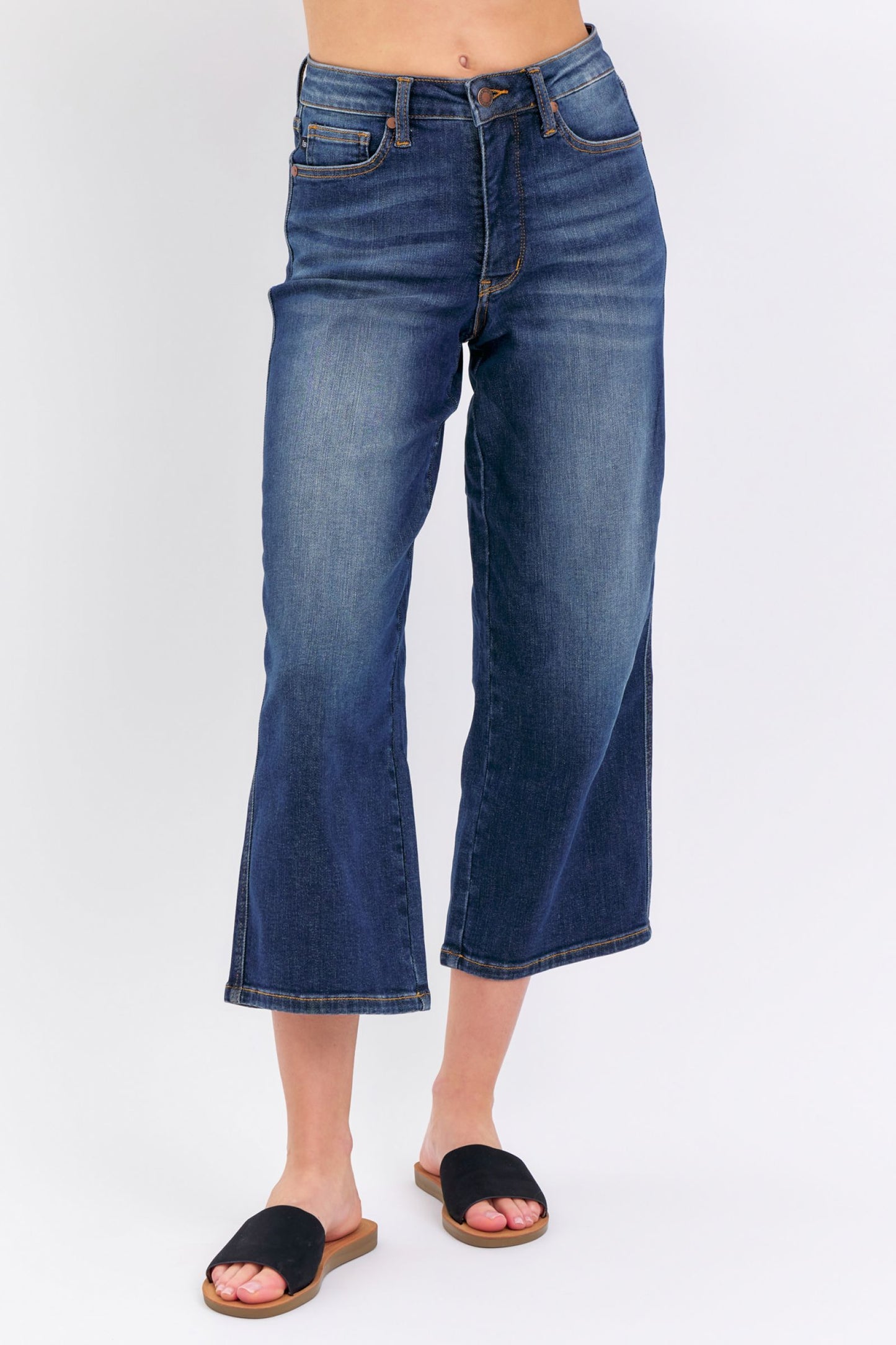 Stella Cropped Wide Leg Jeans