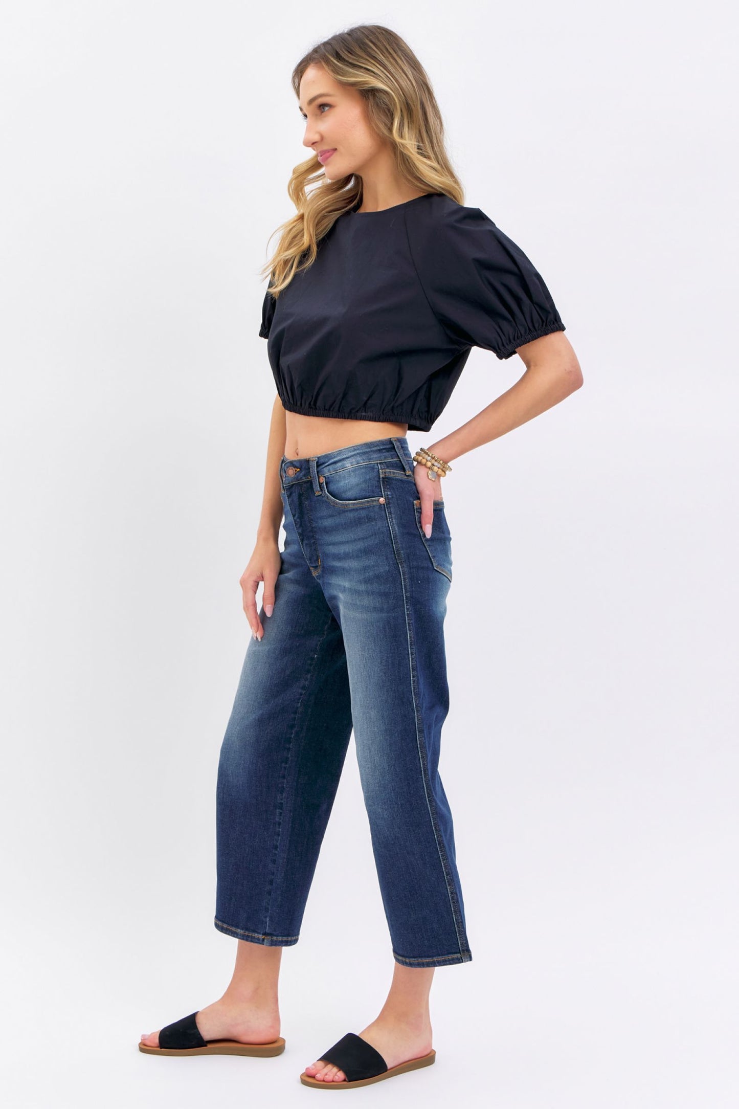 Stella Cropped Wide Leg Jeans