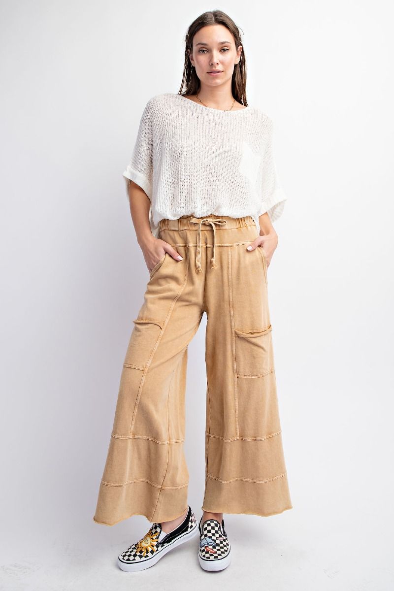 Wide Leg Cargo Camel