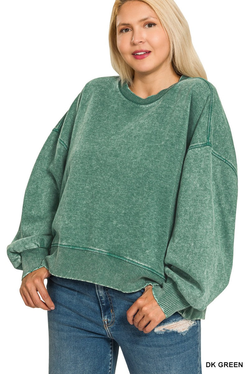 Acid Wash Sweatshirts Plus Size