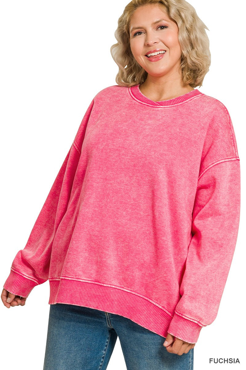Acid Wash Sweatshirts Plus Size