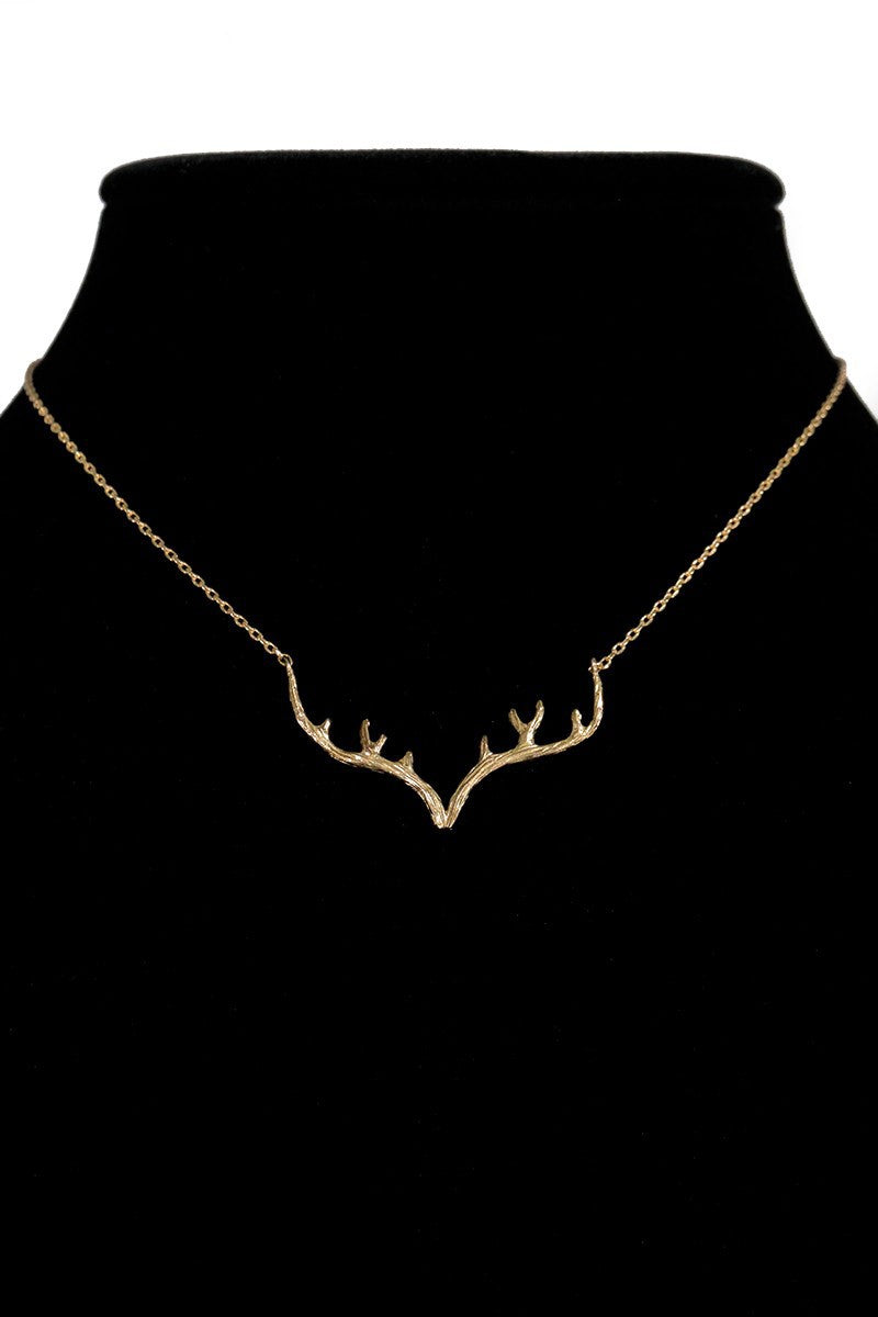 Antler Necklace Gold