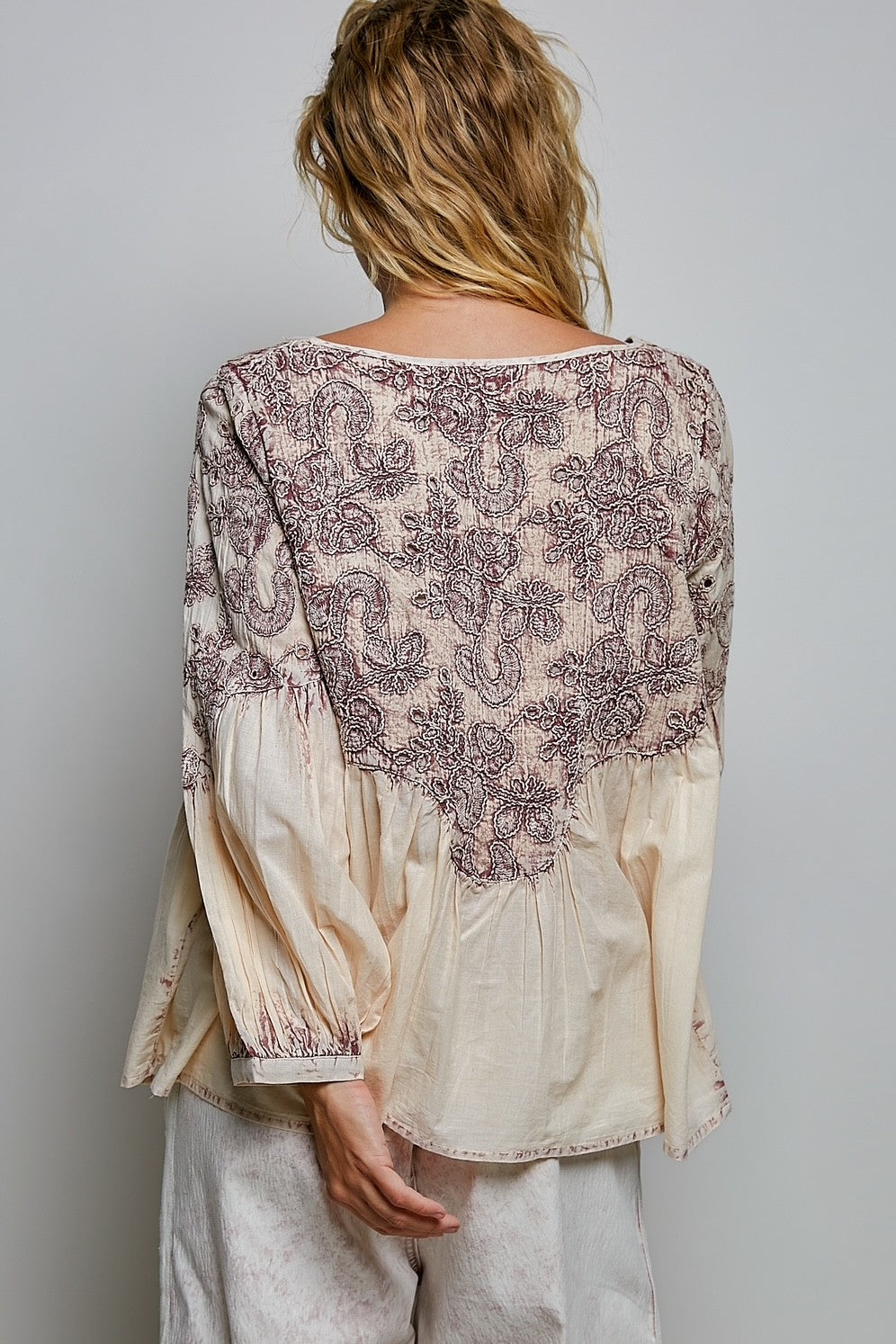 Burgundy Acid Wash Babydoll