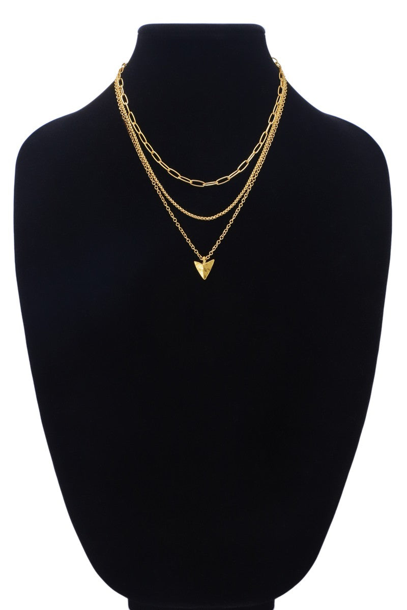 Arrowhead 3 layer necklace