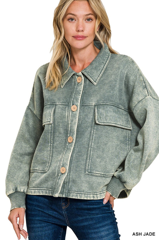 Acid Washed Shacket