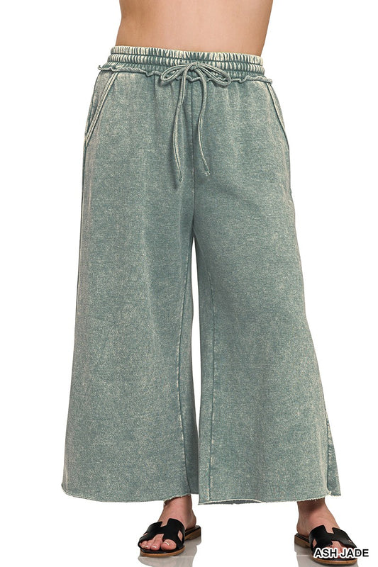 Fleece Wide Leg Sweatpants