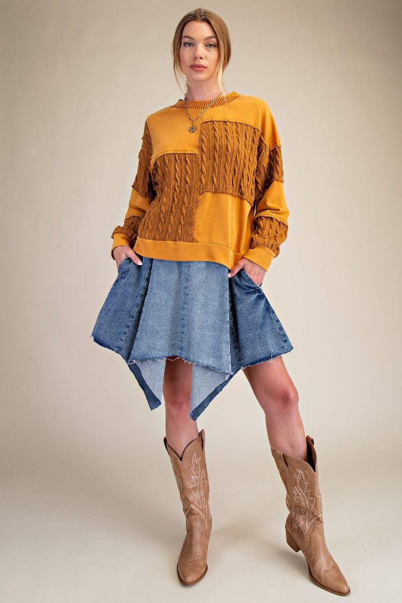 Asymmetrical Denim Skirt