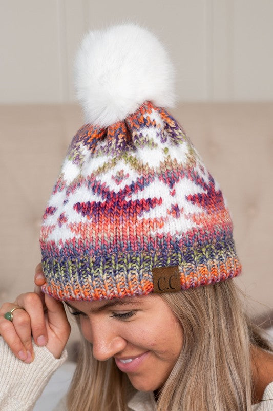 Aztec Print Beanie Cap