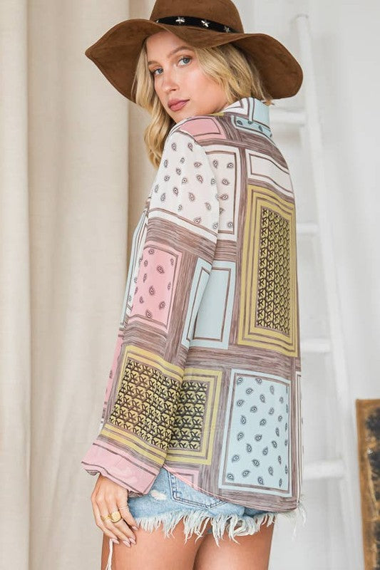 Bandana Print Blouse
