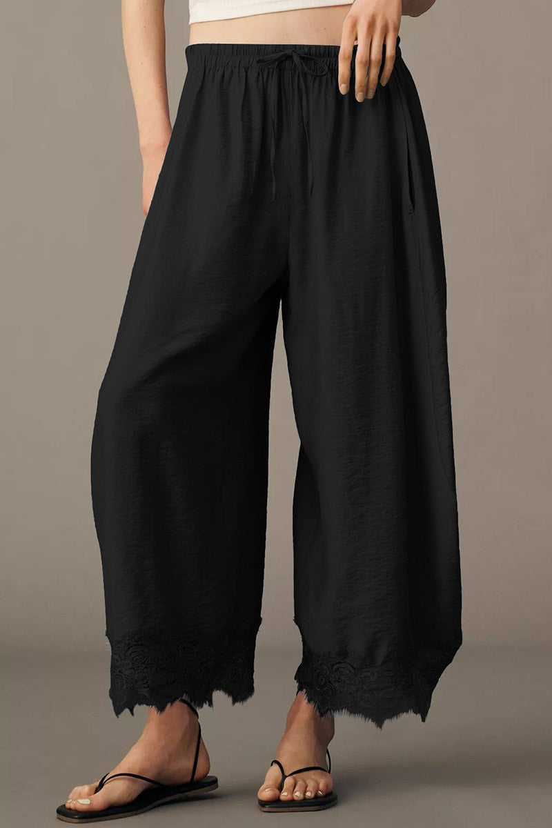 Barrel Pants w/Lace trim