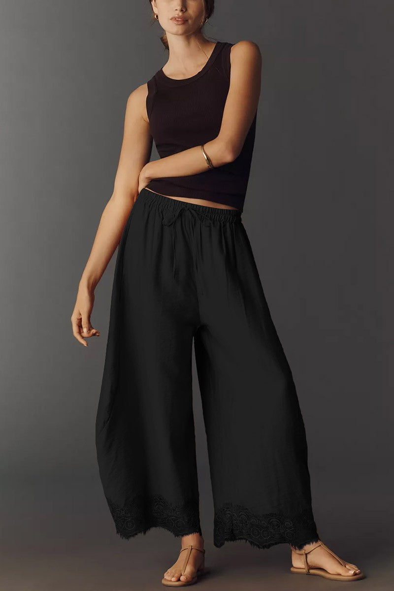 Barrel Pants w/Lace trim