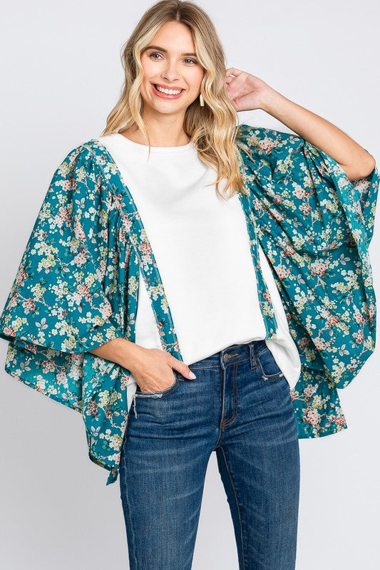 Floral Batwing Top
