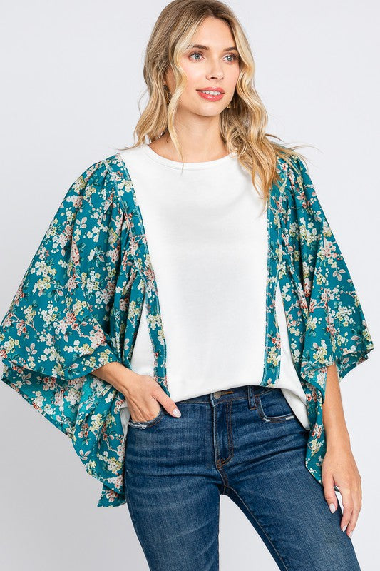 Floral Batwing Top