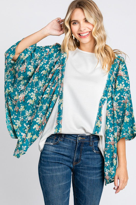 Floral Batwing Top