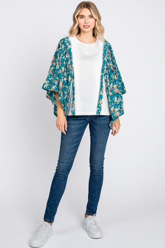 Floral Batwing Top