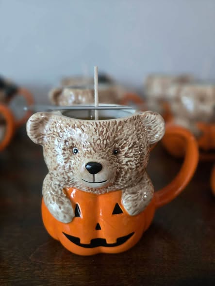 Halloween Bear Candle Mug