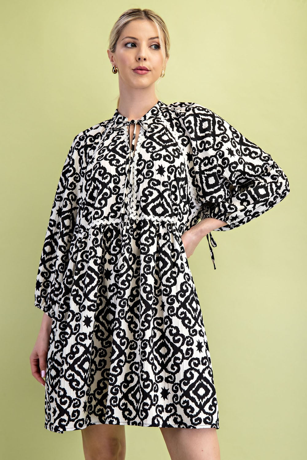 Bold Black Babydoll Dress