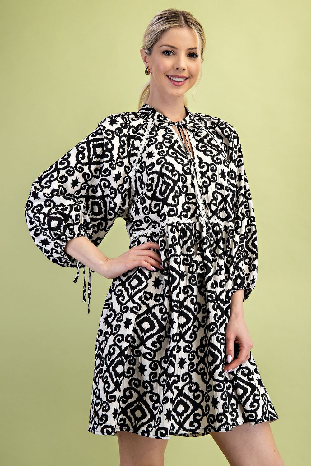 Bold Black Babydoll Dress