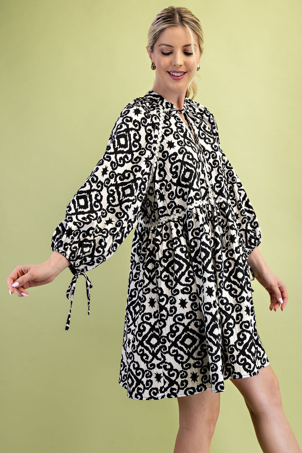 Bold Black Babydoll Dress