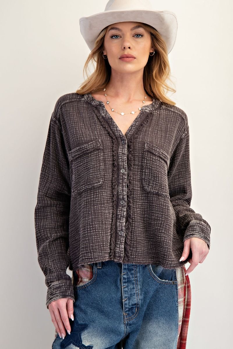 Cotton Gauze Button Down
