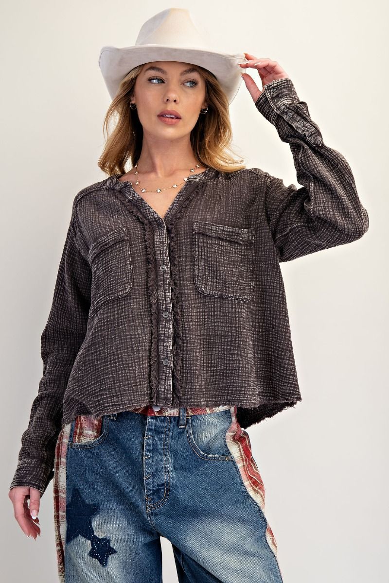 Cotton Gauze Button Down