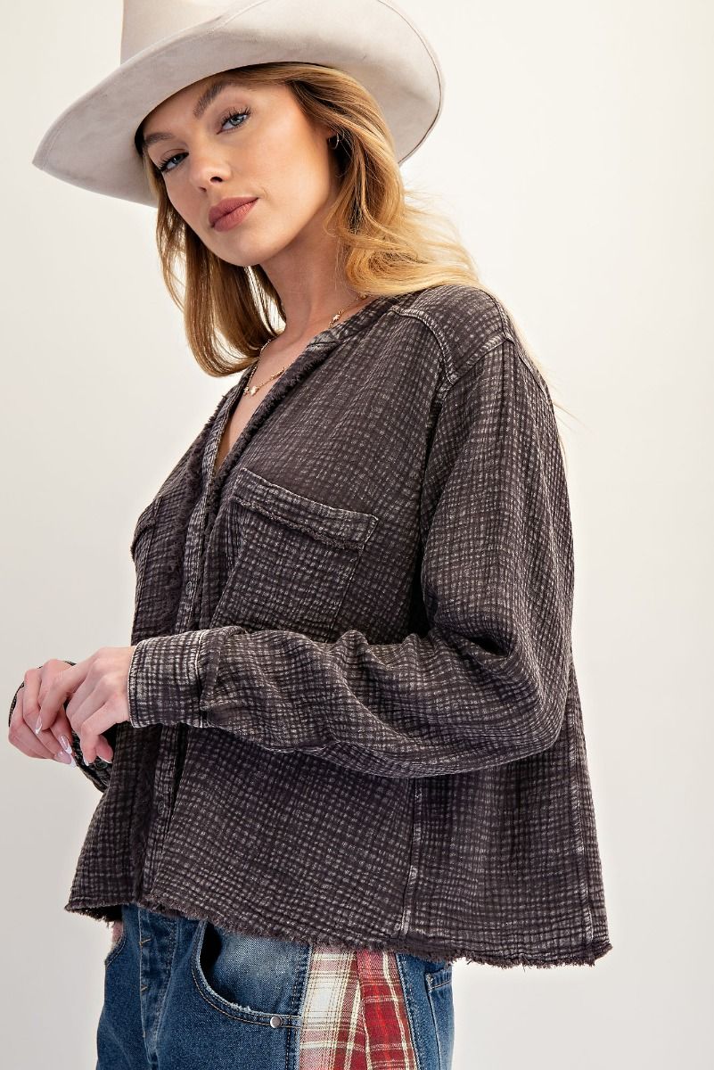 Cotton Gauze Button Down