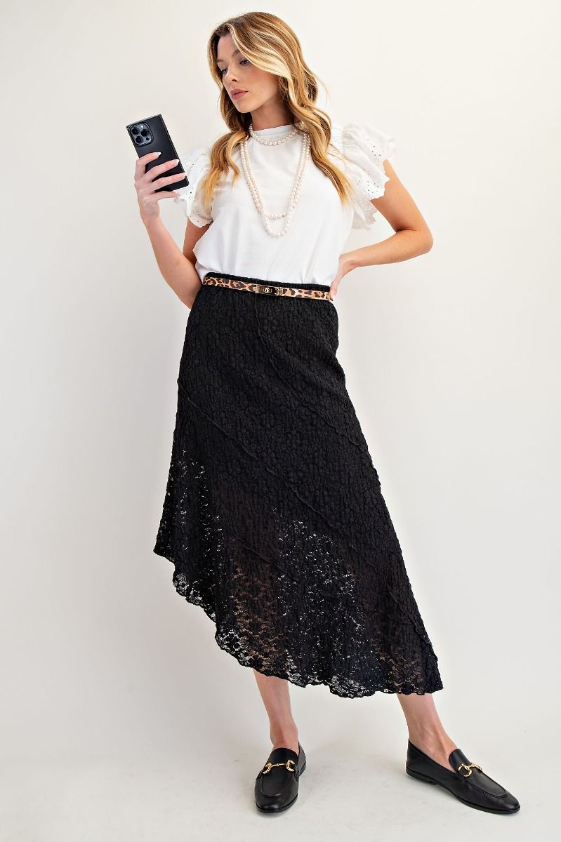 Asymmetrical Lace Skirt