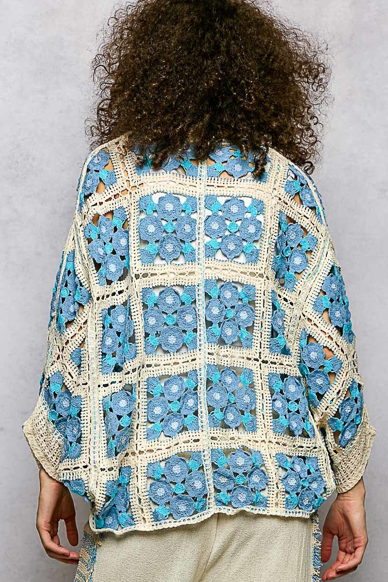 Crocheted Daisy Cardi