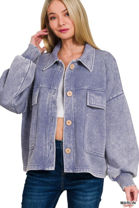 Acid Washed Shacket