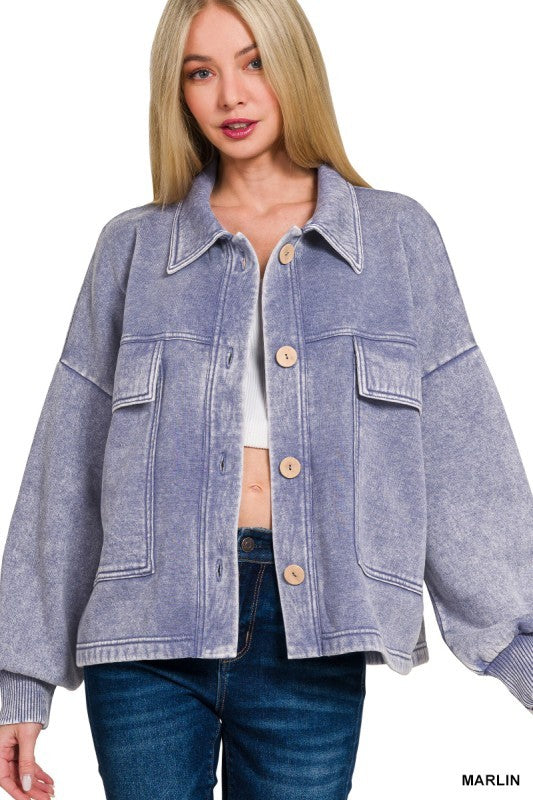 Acid Washed Shacket