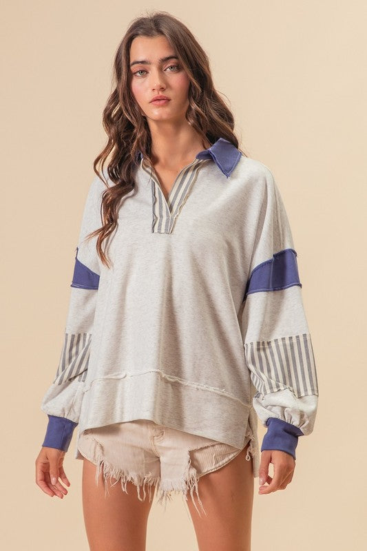 Block Fit Raw Edge Top