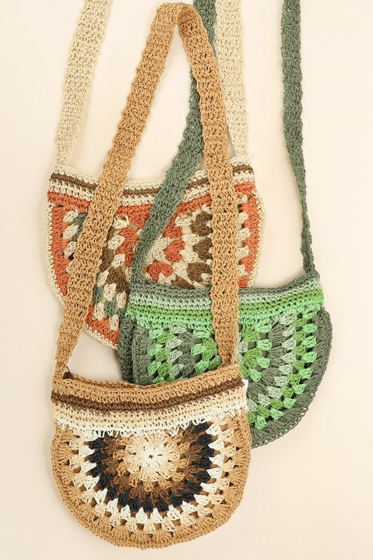 Boho Crossbody Woven Bag