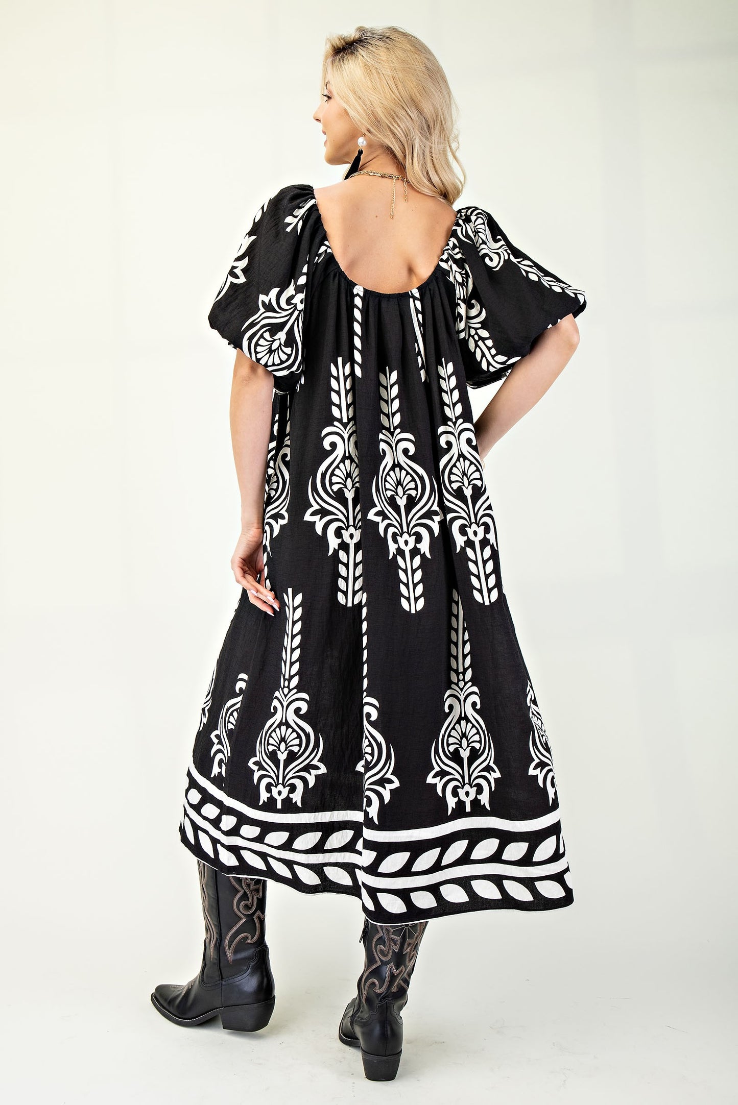 Bold Western Midi Dress