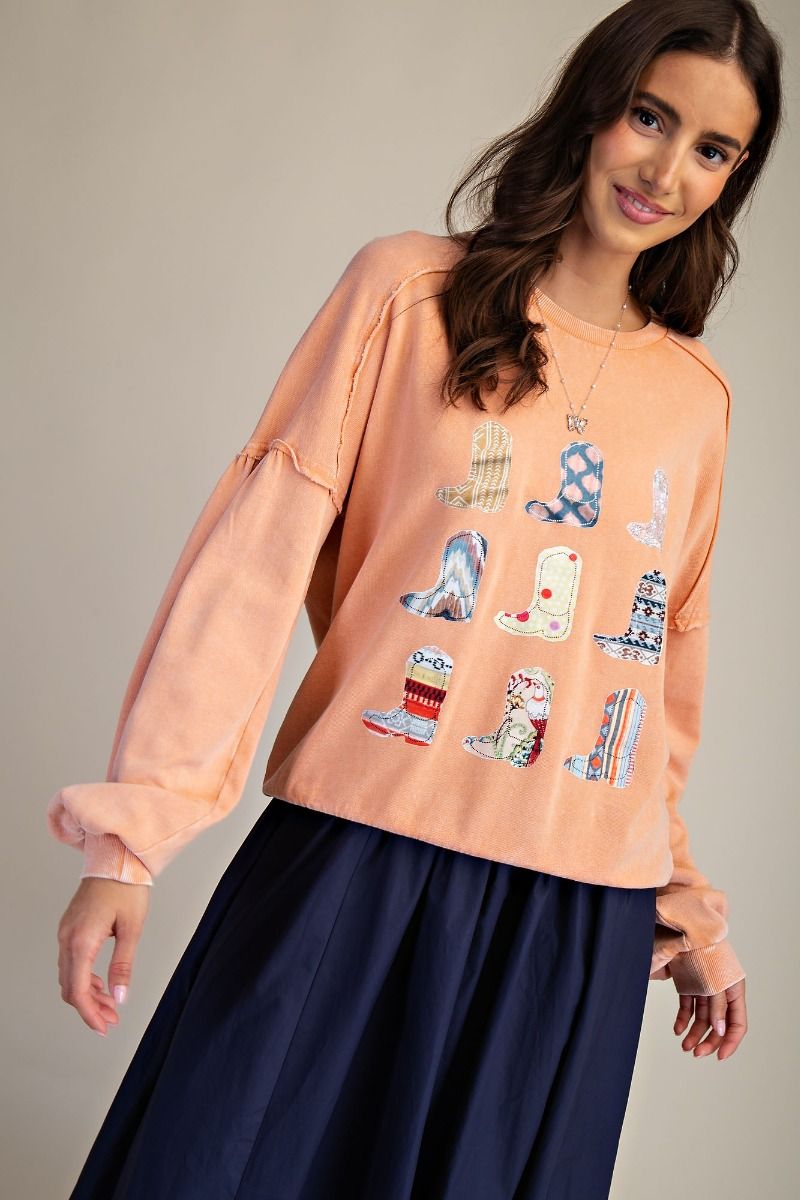 Patchwork Boots Top
