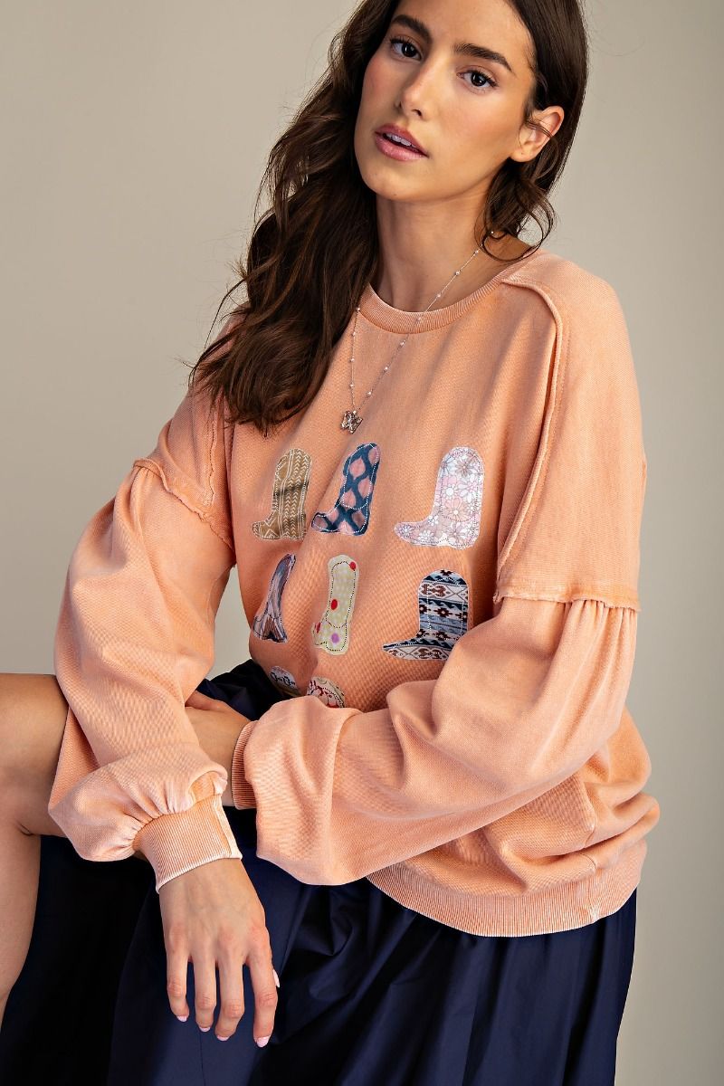 Patchwork Boots Top