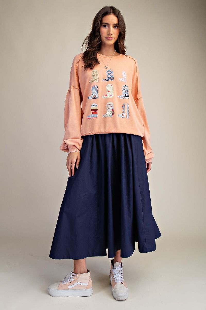 Patchwork Boots Top