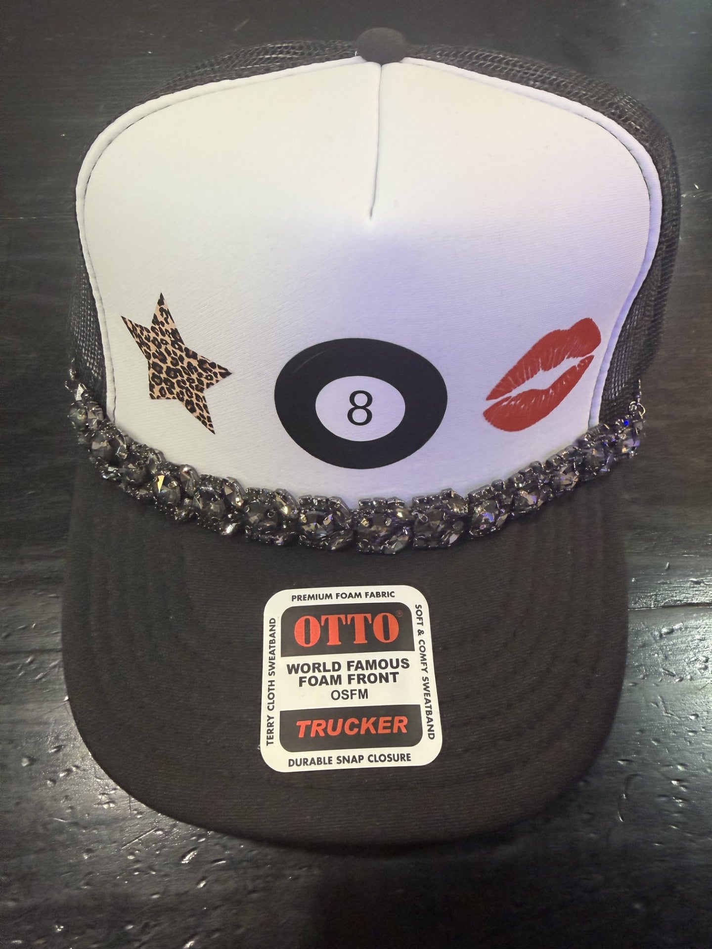 Boujee Dive Bar Trucker Hat with ultra premium hat chain