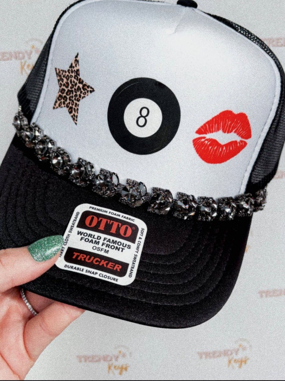 Boujee Dive Bar Trucker Hat with ultra premium hat chain