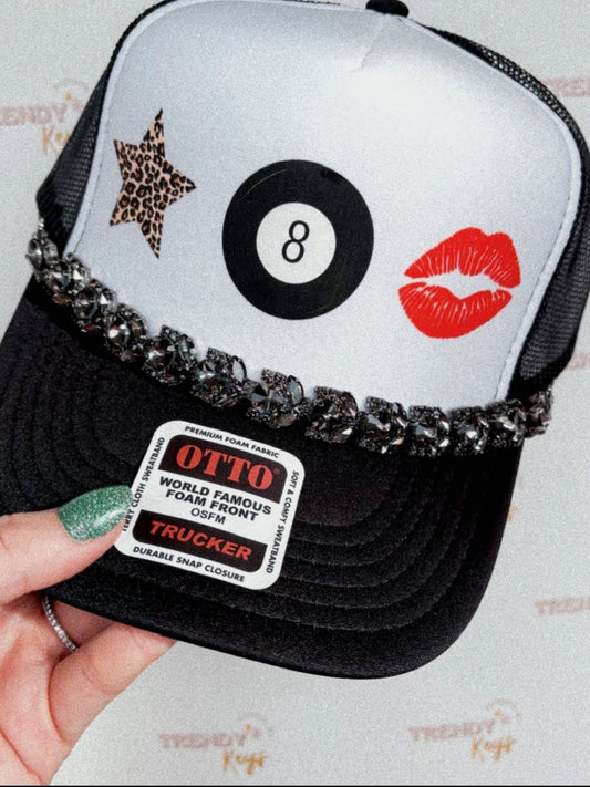 Boujee Dive Bar Trucker Hat with ultra premium hat chain
