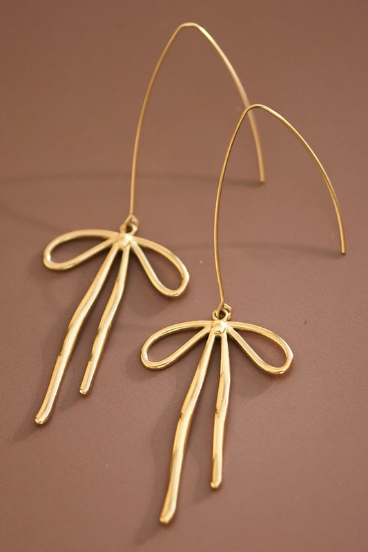 Bow Threader Earrings