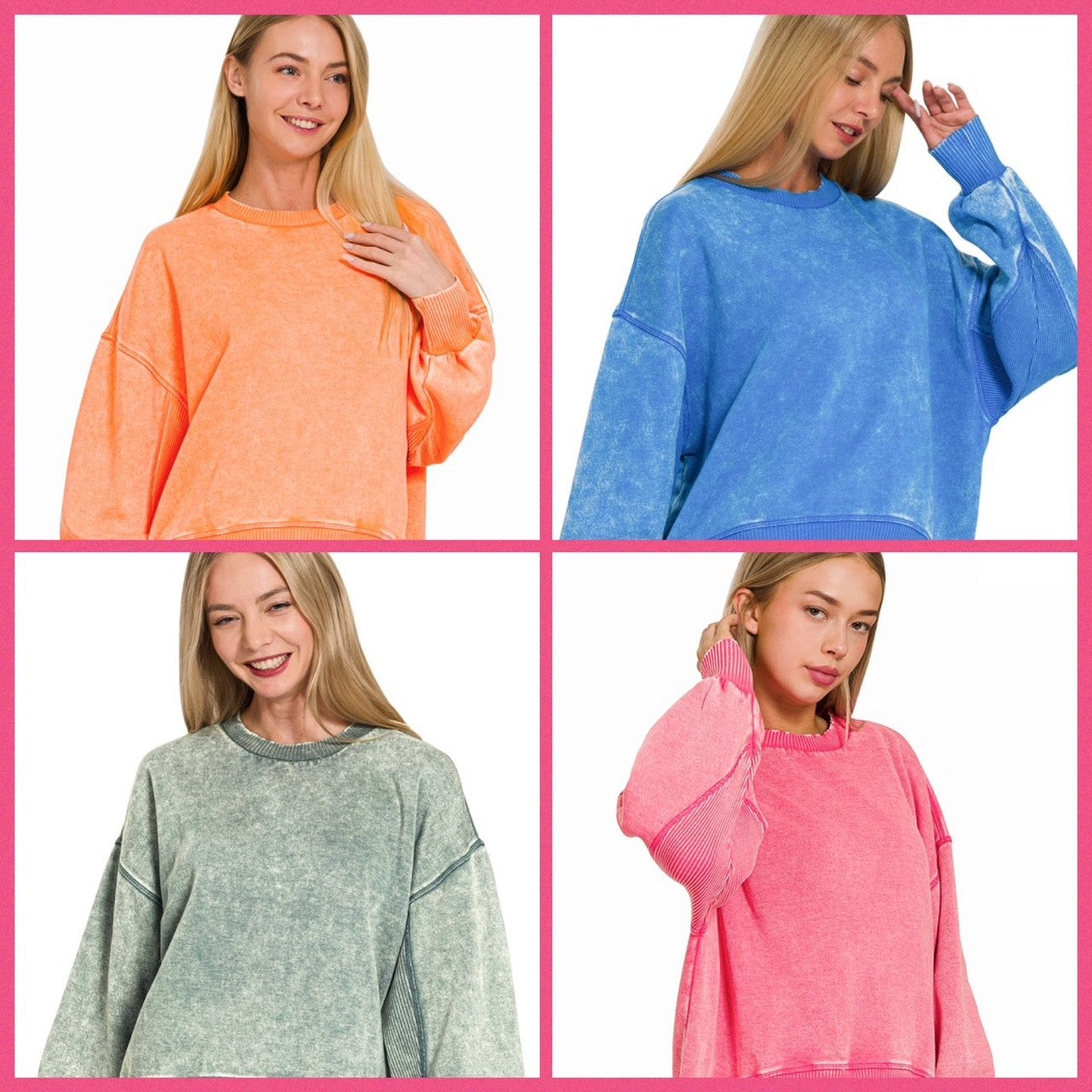 Acid Wash Fleece Spring Colors