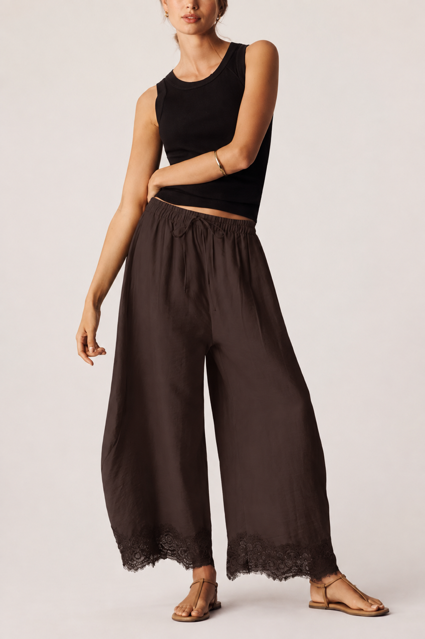 Barrel Pants w/Lace trim