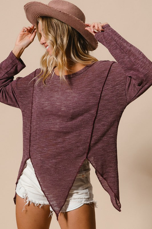 Cut out Hem Top