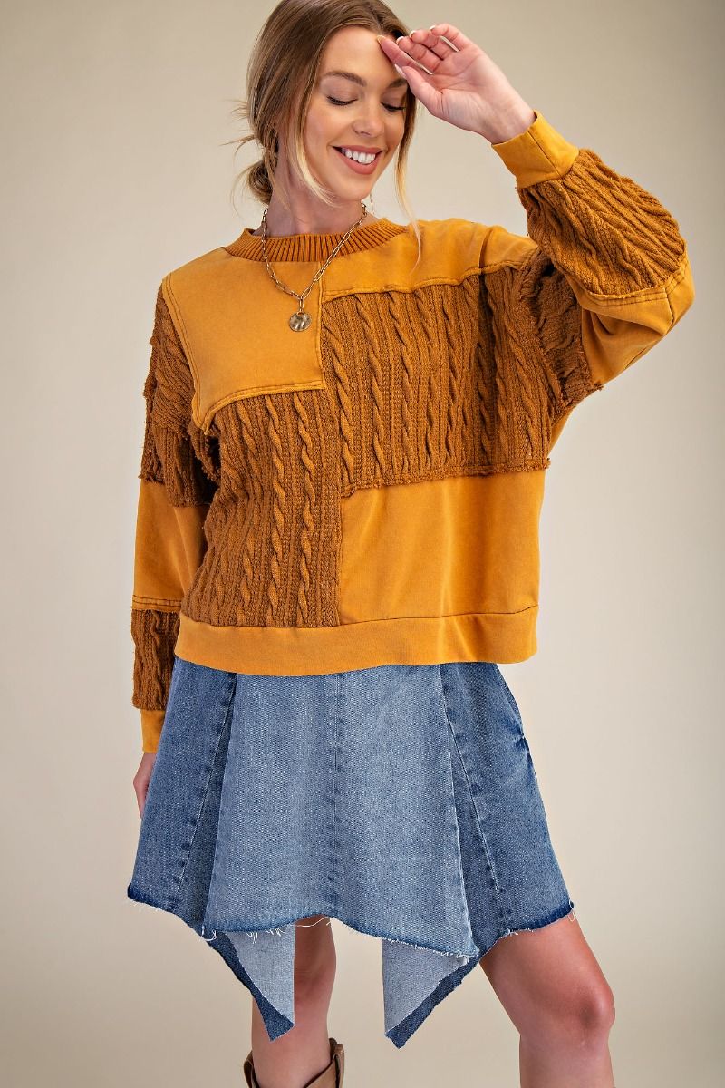 Cable knit Sweatshirt