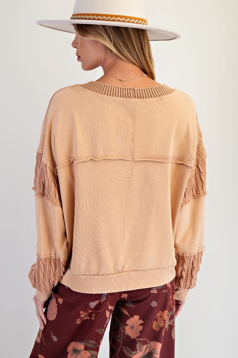 Cable knit Sweatshirt